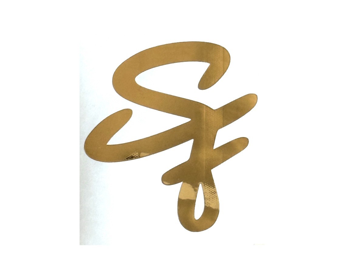 San Francisco SF Logo Vinyl Decal Sticker GOLD CHROME