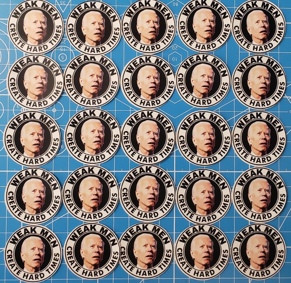 25x Decal Vinyl Joe Biden Funny Sticker. Custom made 1.5"X1.5" inches