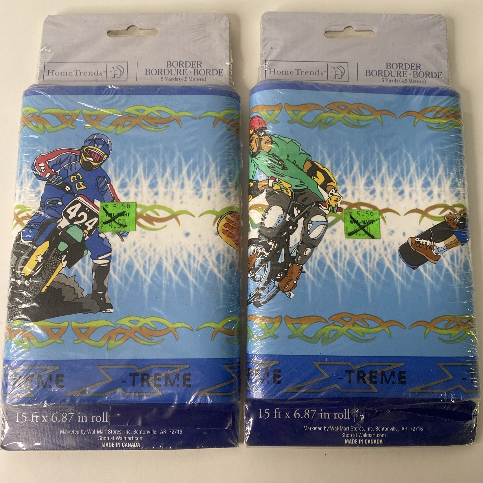 Y2K Vtg X-treme Sports Wallpaper Boarder – Skateboarding & BMX – Kids Bedroom