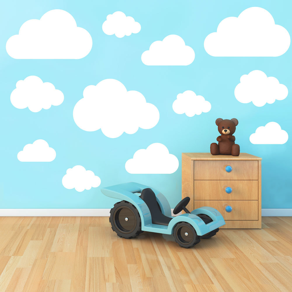 Set of 21 Clouds Vinyl Wall Art Sticker Decal Kids Room Nursery Child Decoration