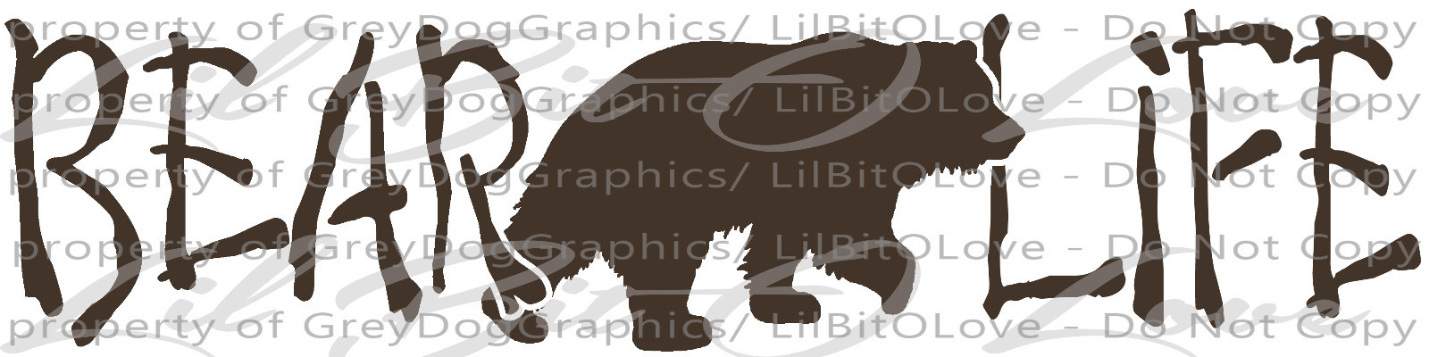 Bear Life Vinyl Decal 22.5 X 5.6 Hunt Hunter Hunting Grizzly Black Bear Sticker