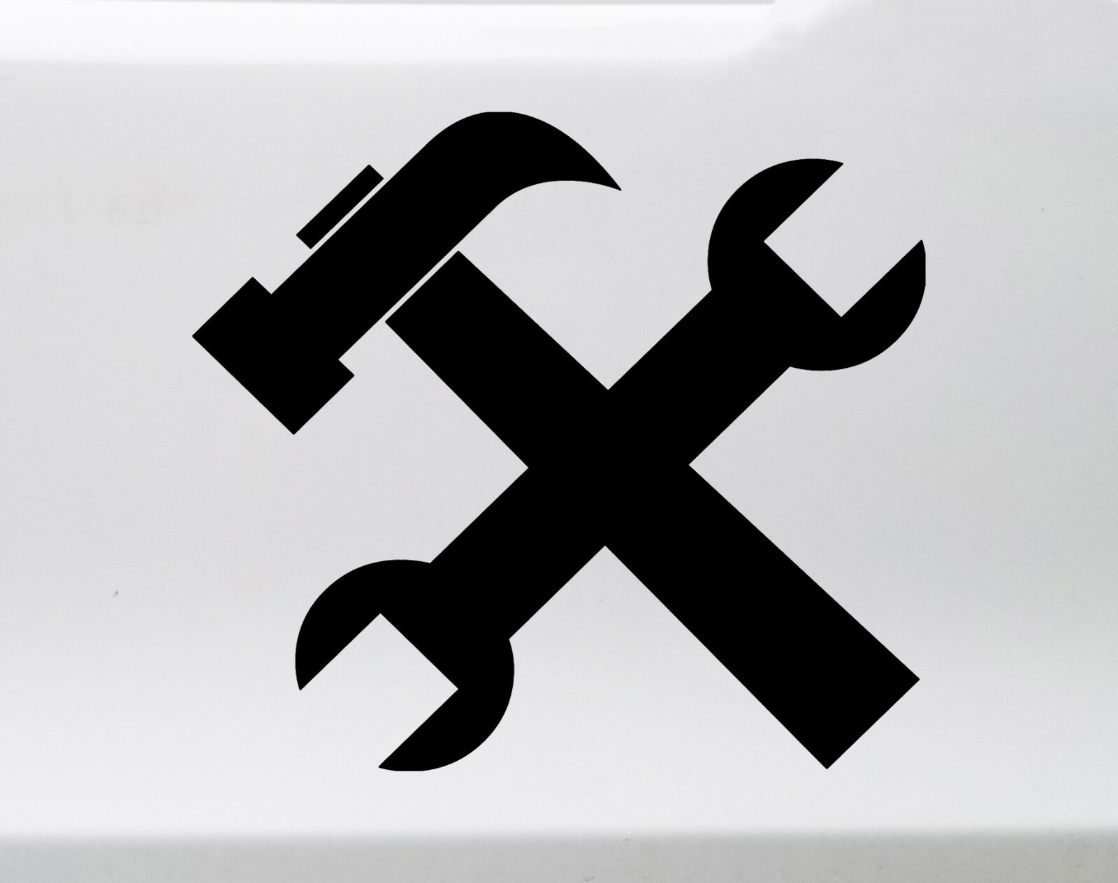 Crossed Hammer and Wrench Vinyl Decal – Tools Mechanic – Die Cut Sticker