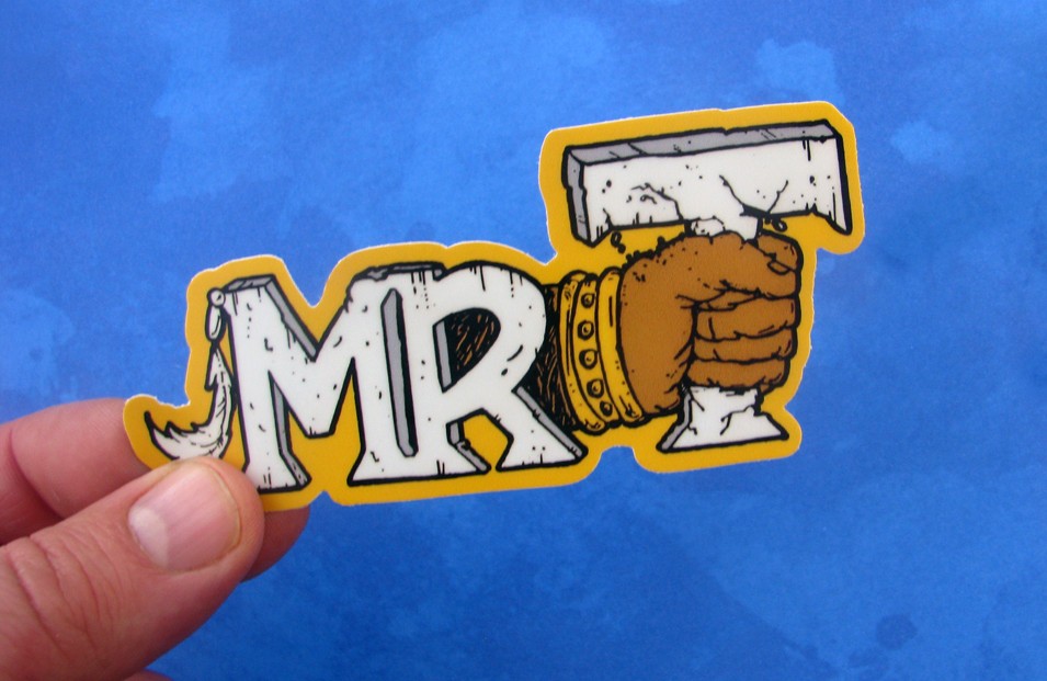 Mr. T Crushing Hand Logo 4.3" Vinyl Sticker 80s TV Decal Skateboard A-Team