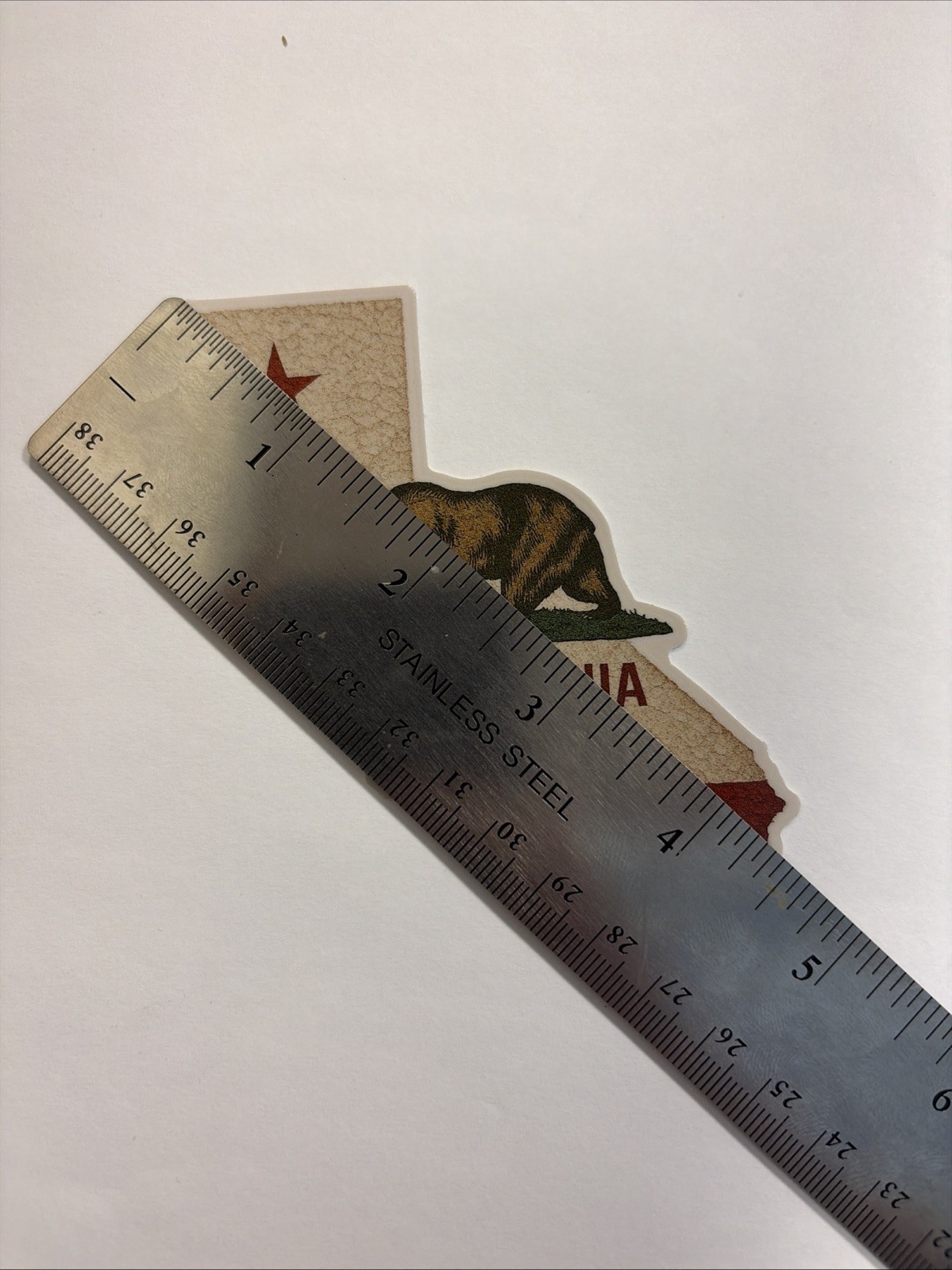 California Republic Flag Sticker Rustic Distressed Look