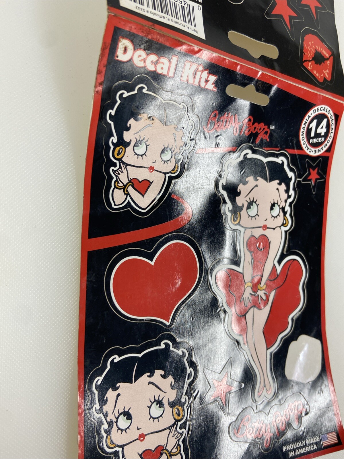 Betty Boop 13 of 14 Piece Decal Kitz 2009 by Chroma Graphics. 8"x6" Card #5332
