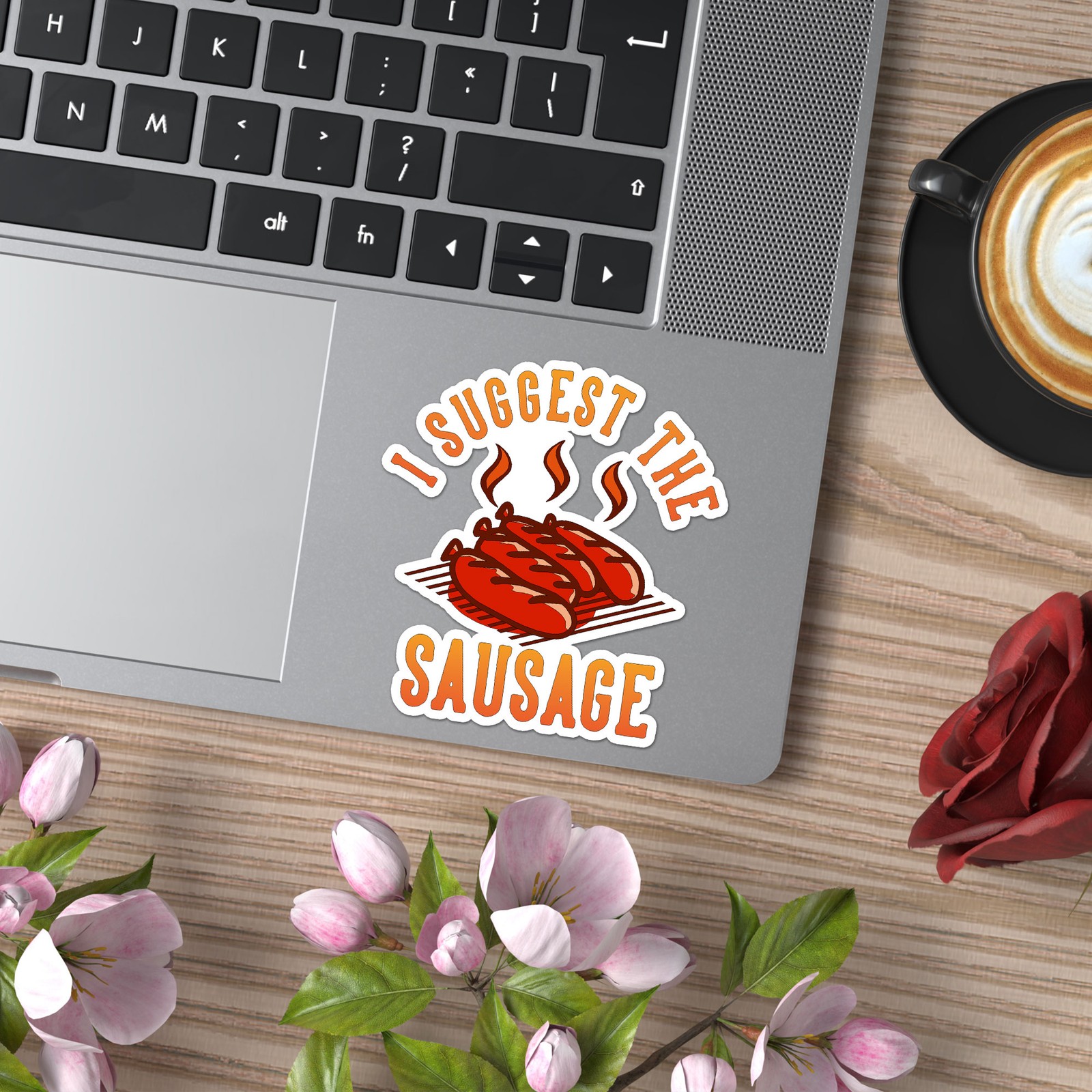 I Suggest The Sausage BBQ – Vinyl Decal Sticker – Car Window Laptop – ebn8552