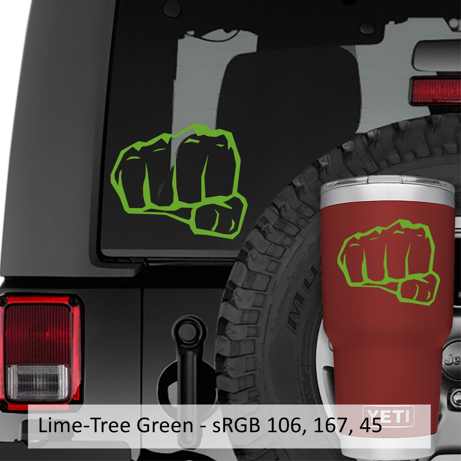 Punching Fist Vinyl Decal