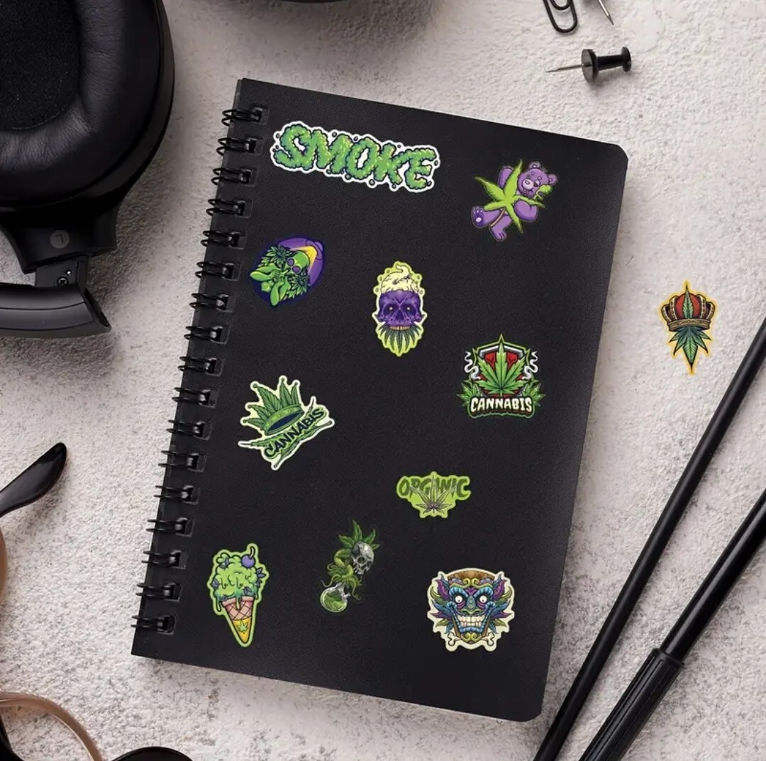 20 PCS Pot Leaves Canna Weed Stickers 2 BRAND NEW
