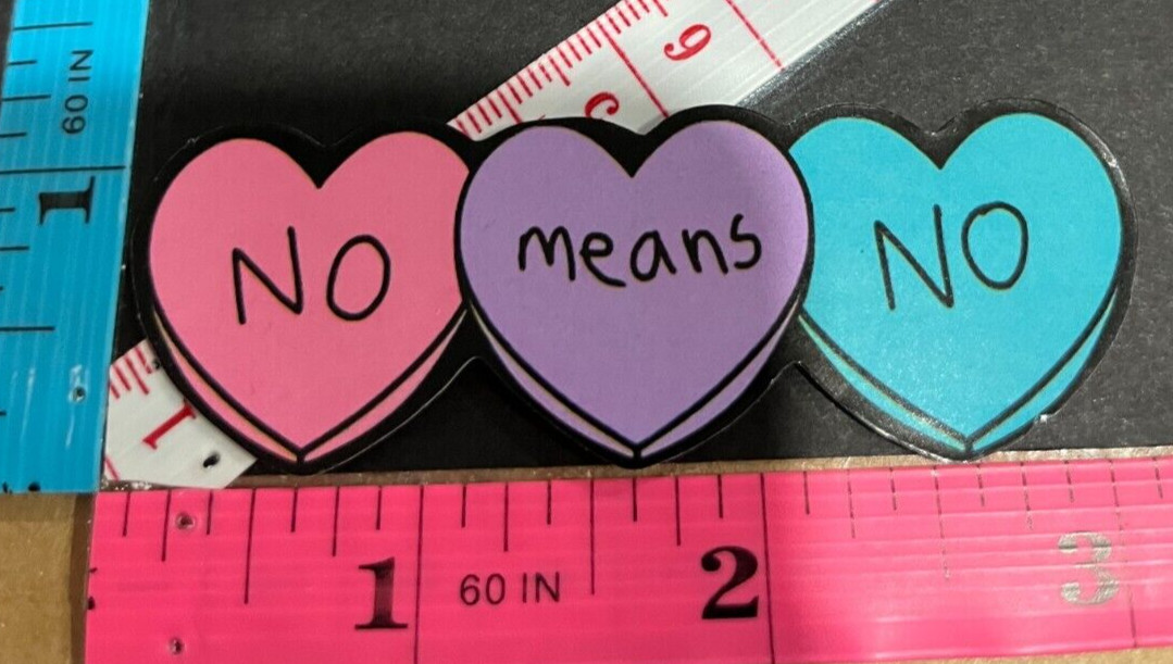 NO means NO – Vinyl Decal Sticker Bomb