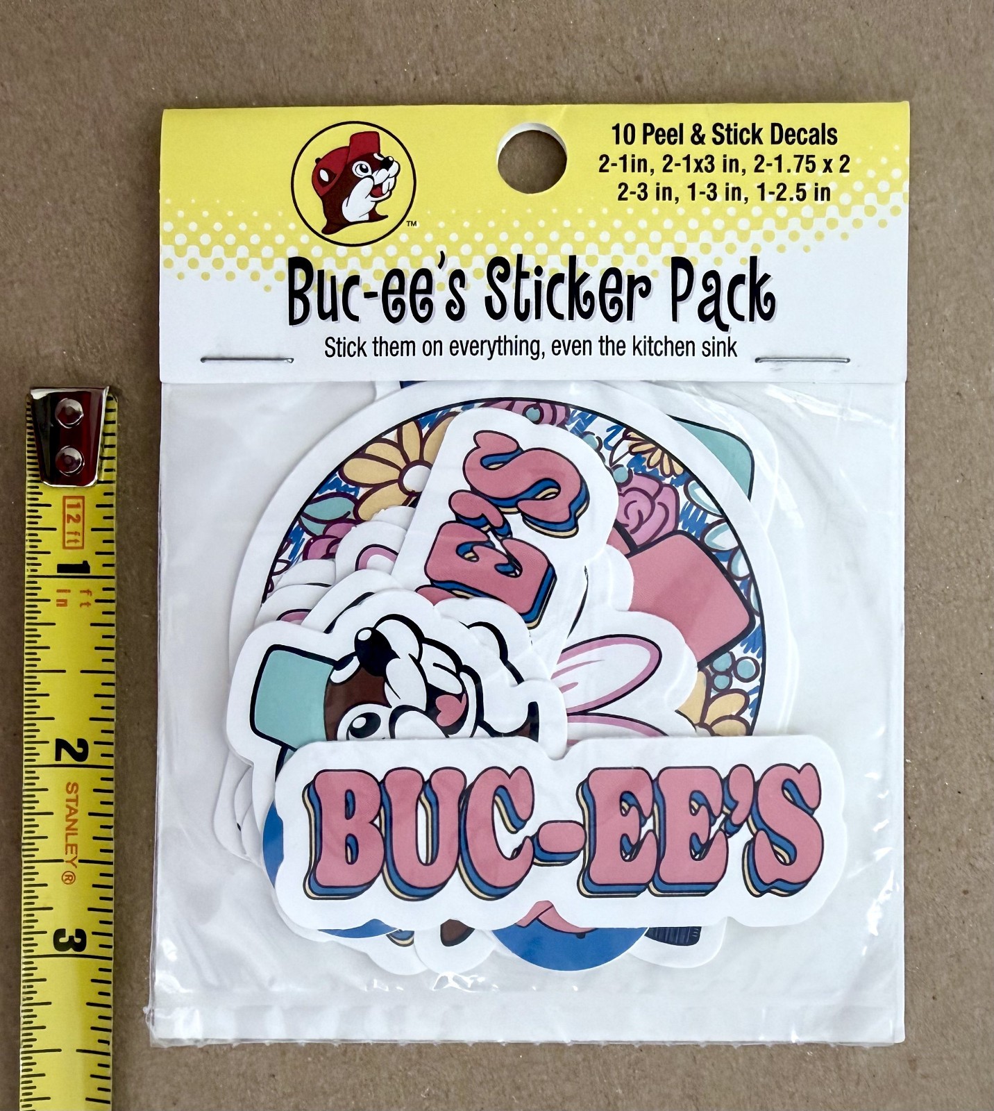 Buc-ee's sticker decal pack, NEW