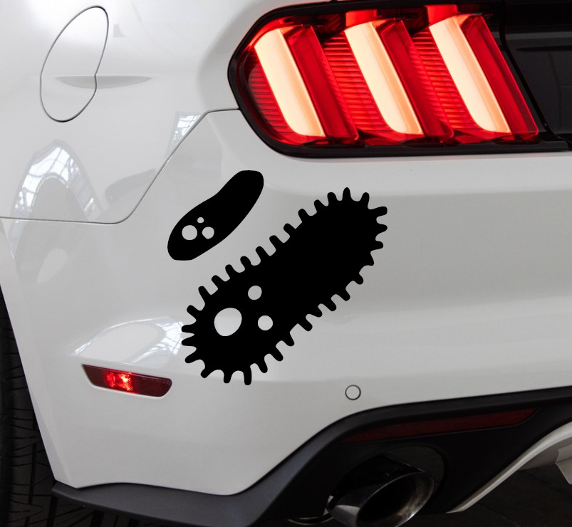 Viral Status Warframe Indoor/Outdoor Vinyl Decal Matte Black/White
