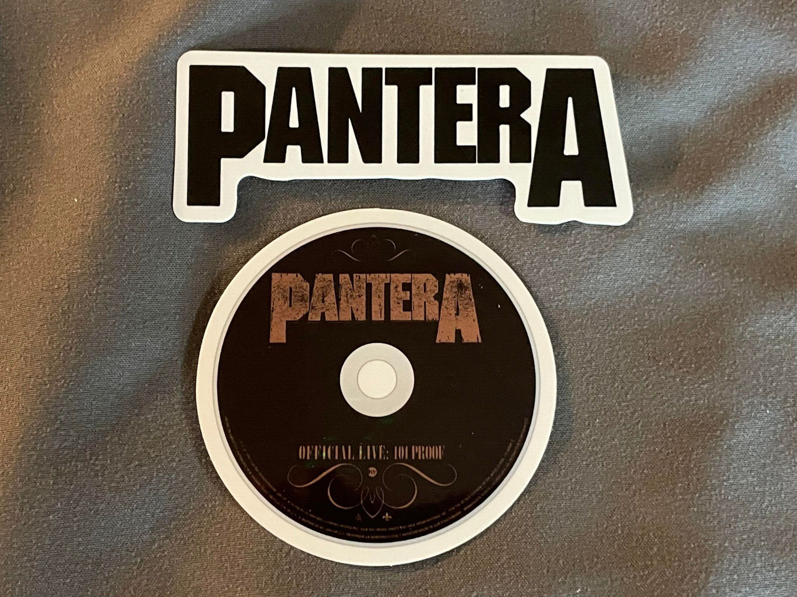 Lot of 2 PANTERA 1" to 3" Band Logo STICKERS Black White FAST! FREE Dimebag