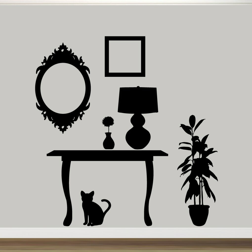 Furniture Silhouettes Wall Decal Set – Wall Accents, Living Room, Entryway, Art