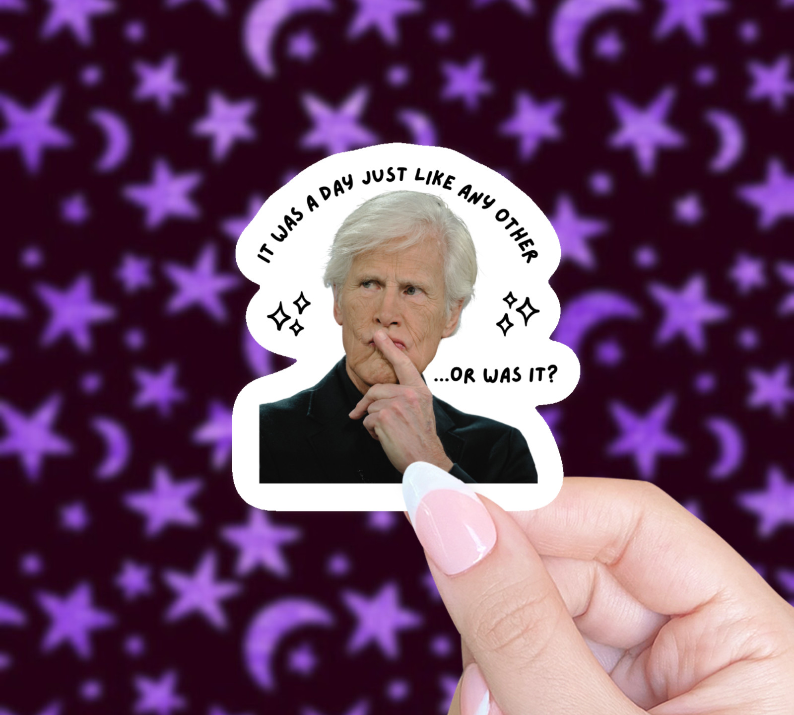 true crime sticker / dateline Keith Morrison / true crime gift / handmade
