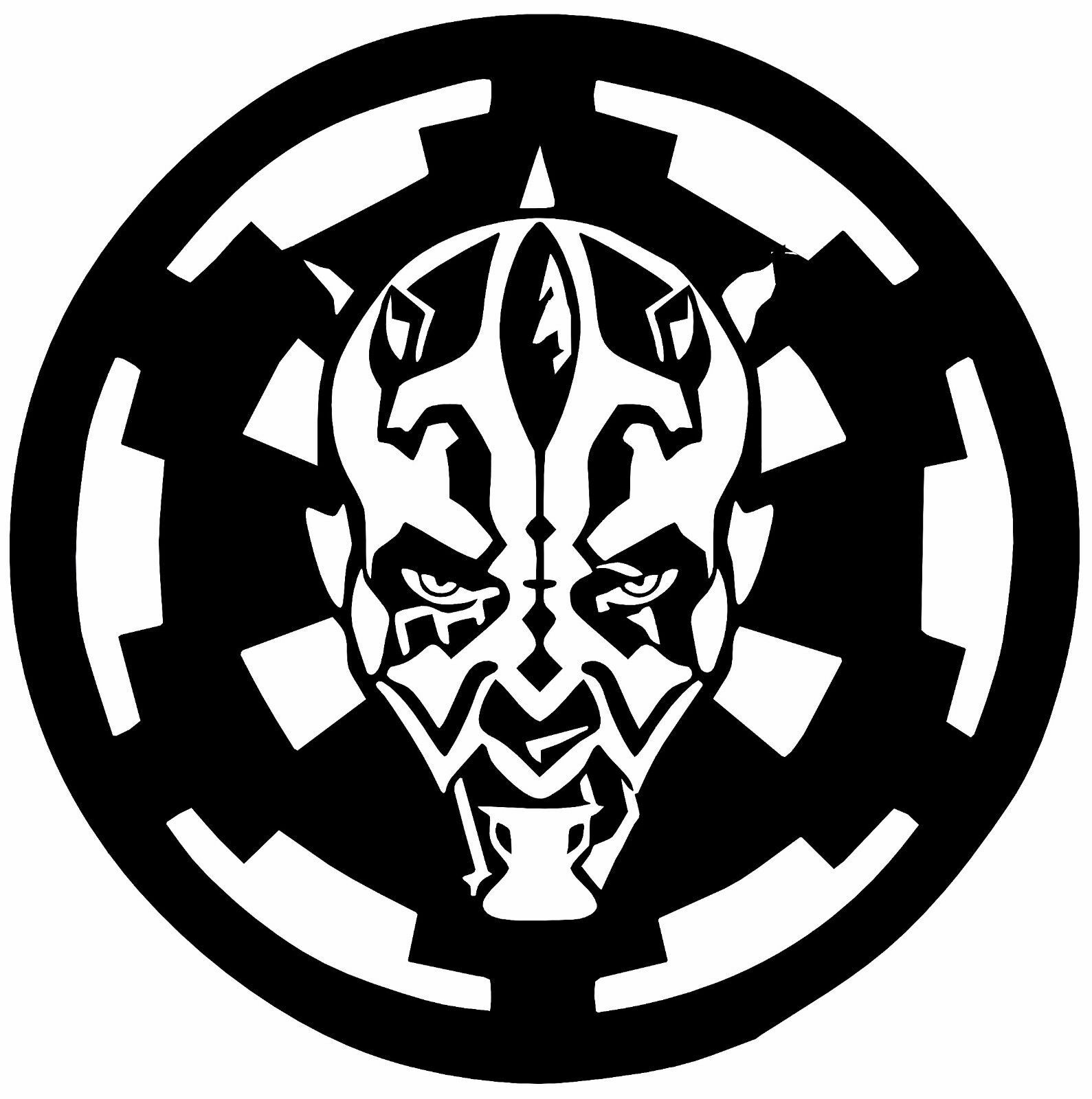 Vinyl Decal for Window – Darth Maul w/ Empire Logo (Star Wars)