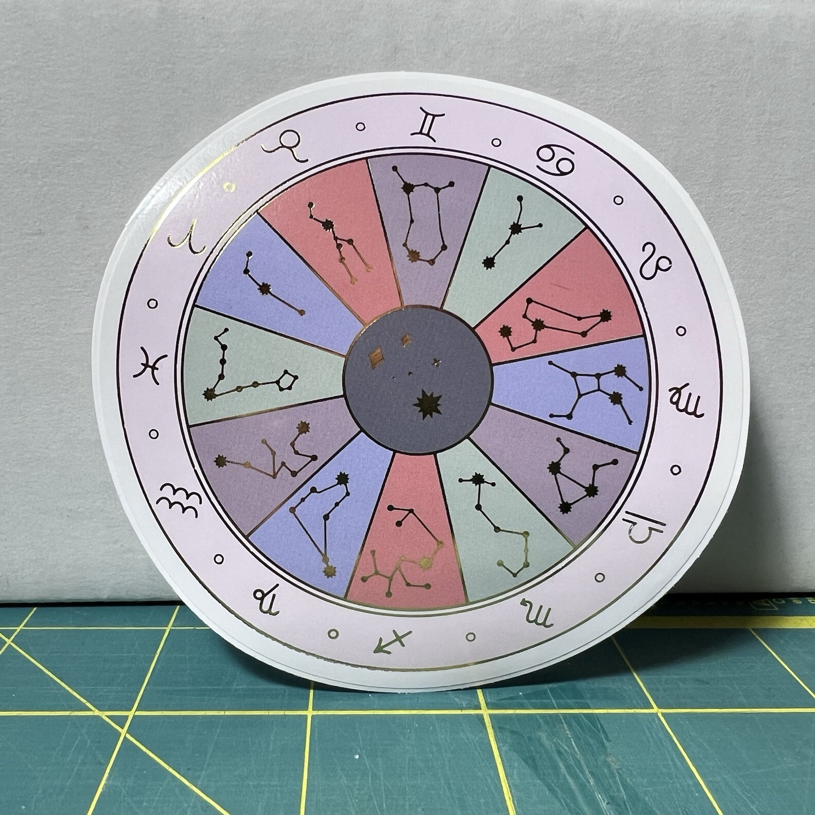 Zodiac Symbol Vinyl Diecut Sticker UV Fade Resistant Dishwasher Safe 3.5” X 3.5”