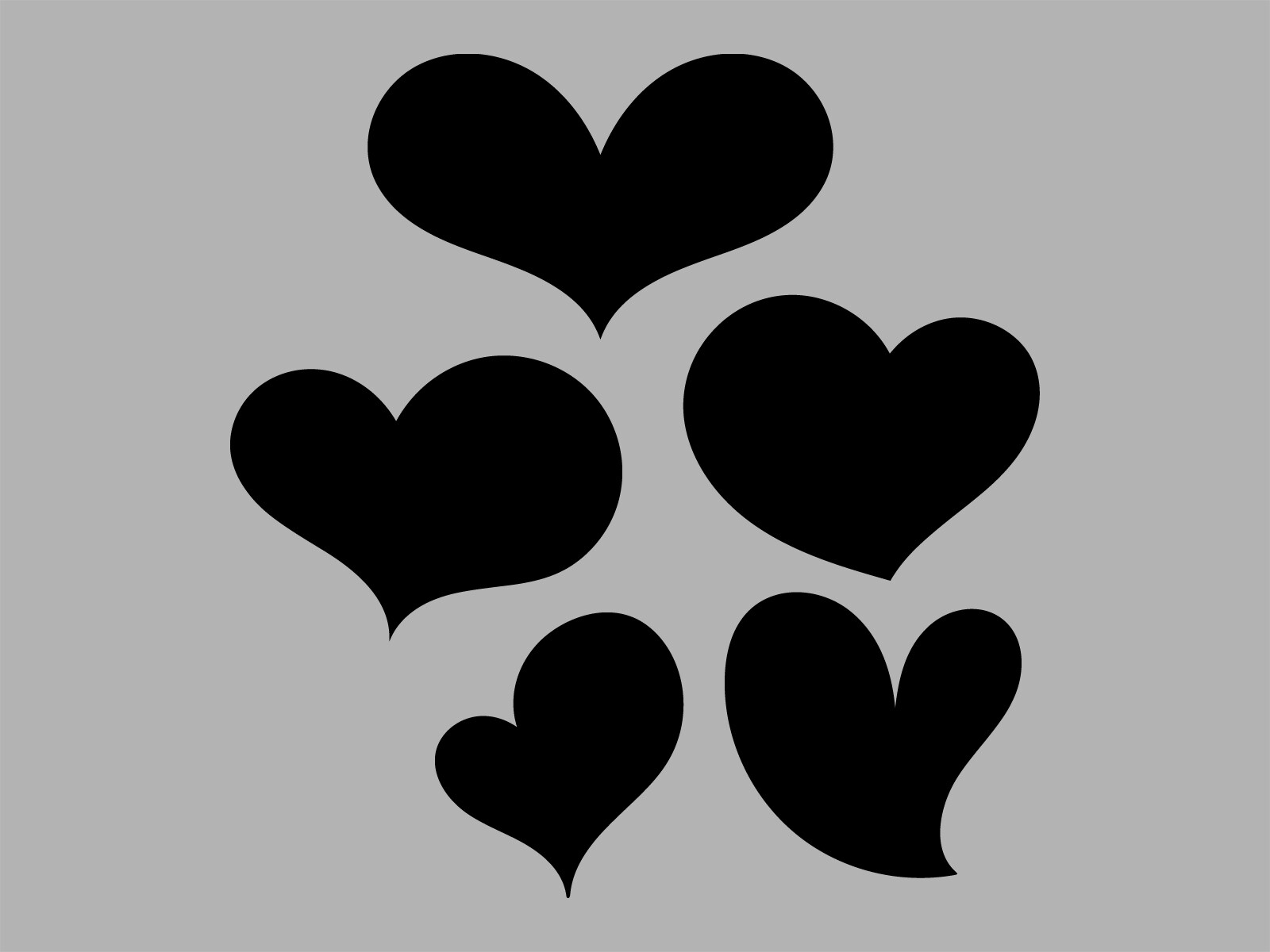 SET OF 5 HEART Stickers Vinyl Decal Waterproof Valentines Day Décor Tumbler Love