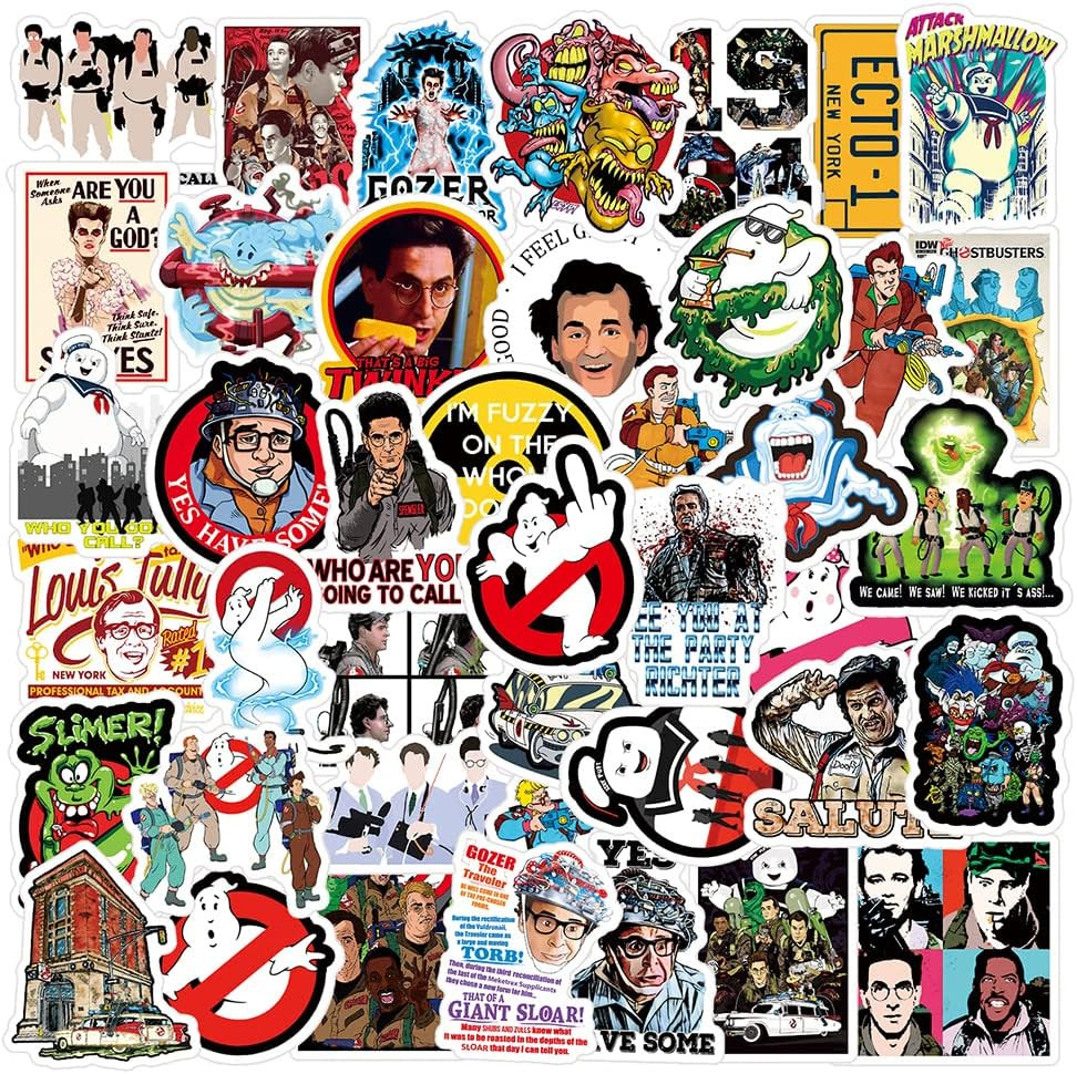 50PCS Ghostbusters Stickers – Vinyl Waterproof Movie Stickers for Kids & Adults