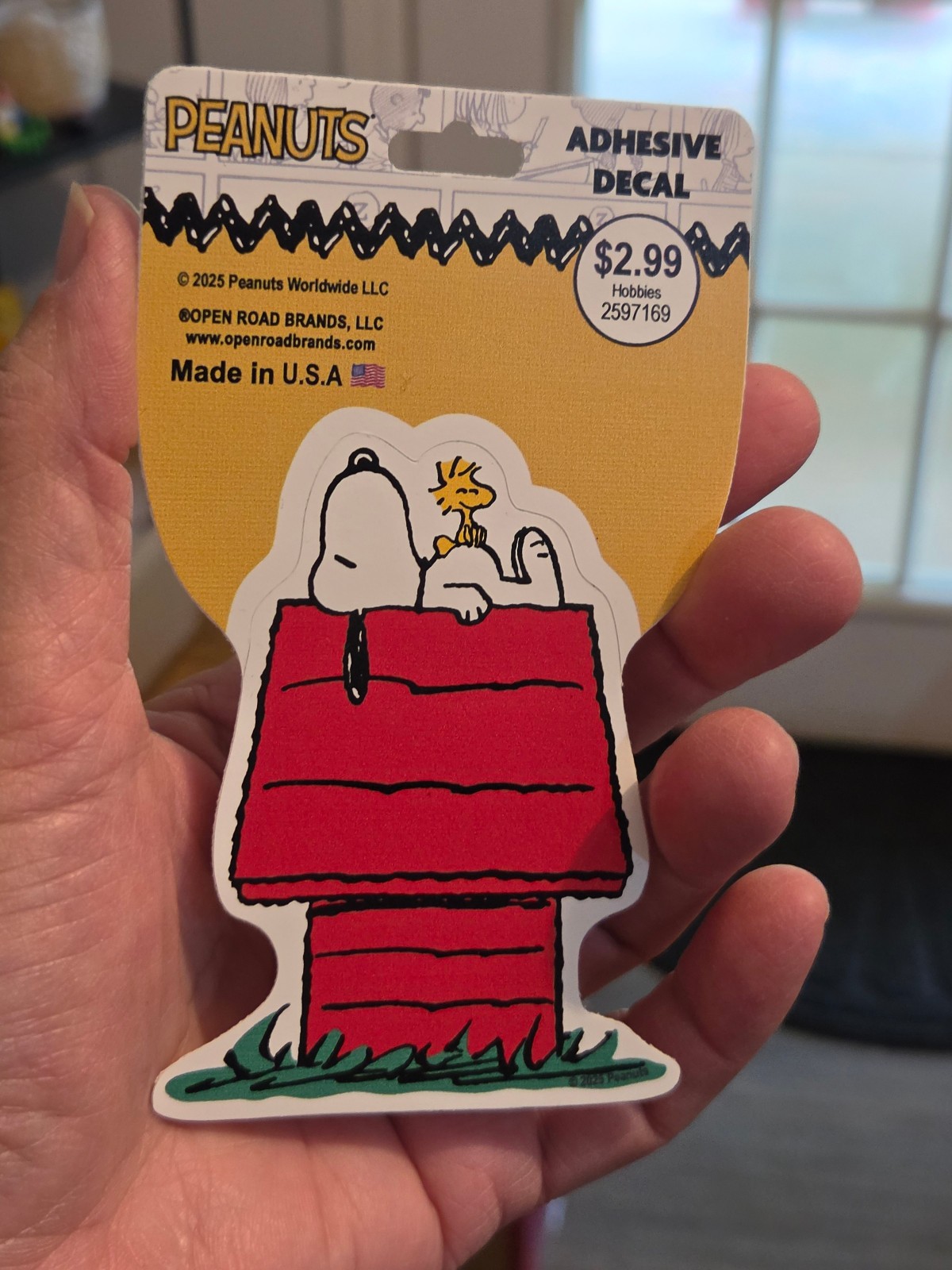 Snoopy sticker Peanuts, CUTE, red dog house, vinyl decal