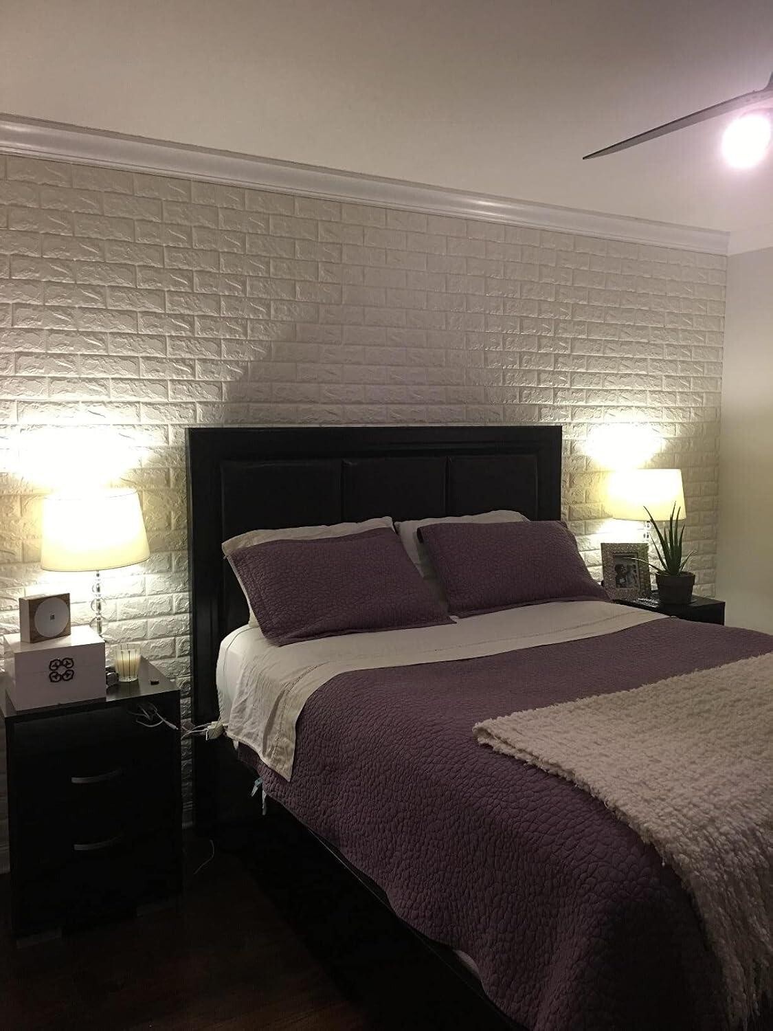 Art3d 20pcs 30.5"x27.5" Foam Faux Brick Self-adhesive White Wall Sticker