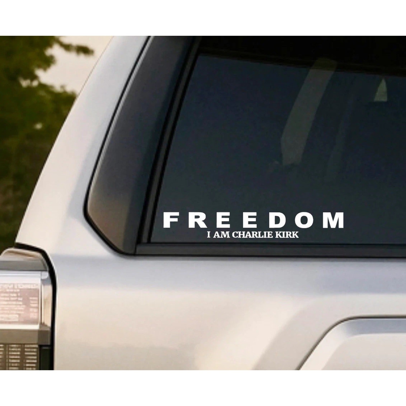 Charlie Kirk Freedom Decal Sticker Vinyl Tumbler Laptop Console Car Patriotic