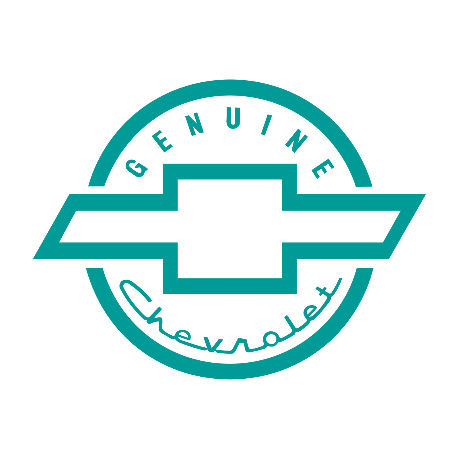 Chevy Chevrolet Genuine Circle Logo die cut decal Made in USA 6+yr