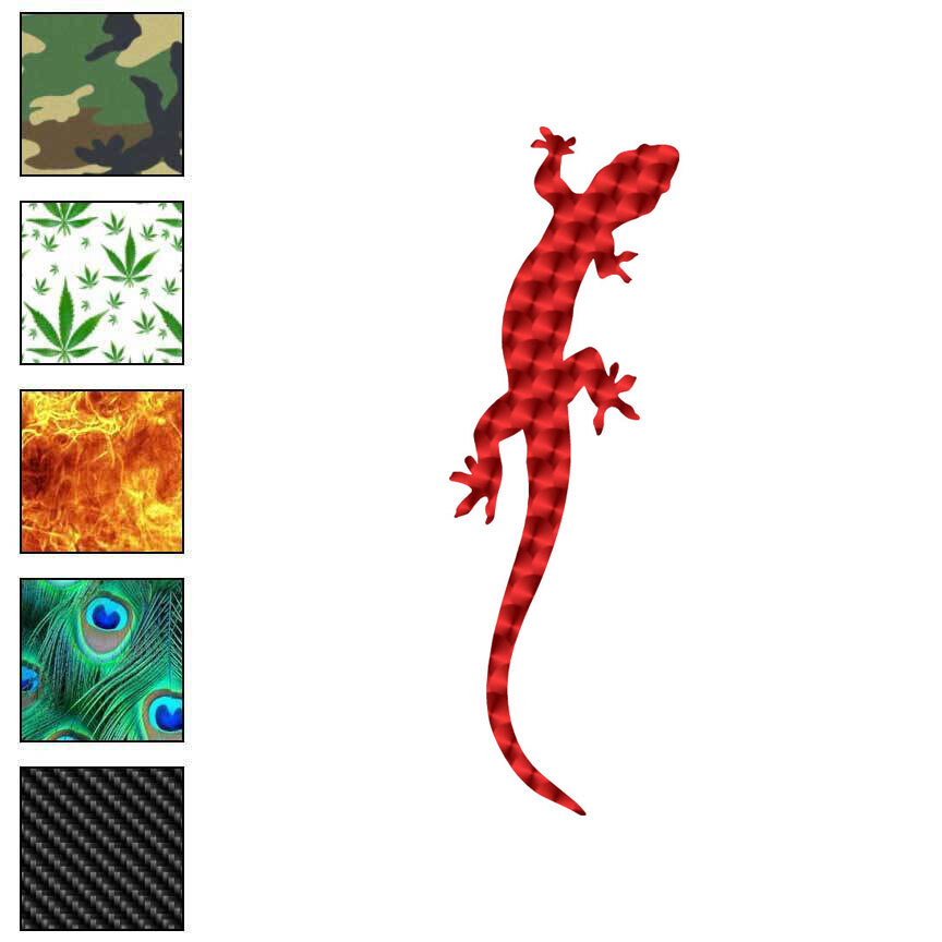 Gecko Lizard, Vinyl Decal Sticker, 40 Patterns & 3 Sizes, #6110