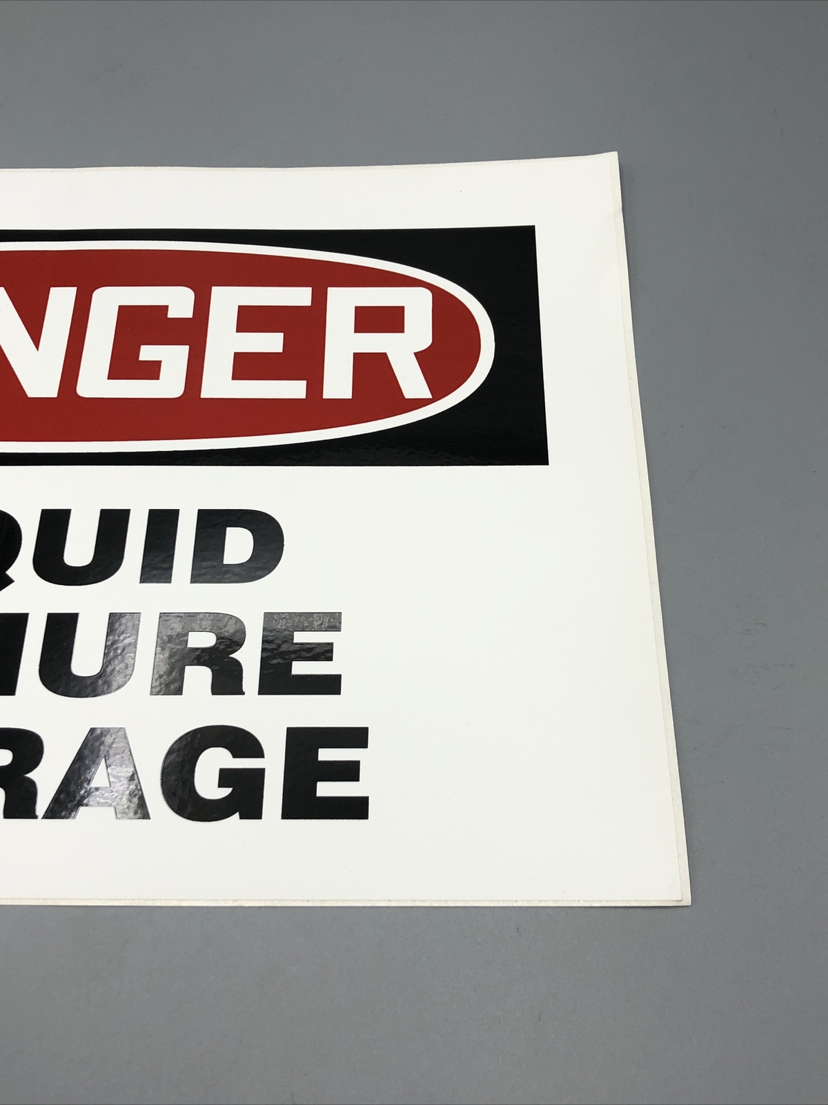 Danger Liquid Manure Storage Sticker Safety Sticker 10" x 7"