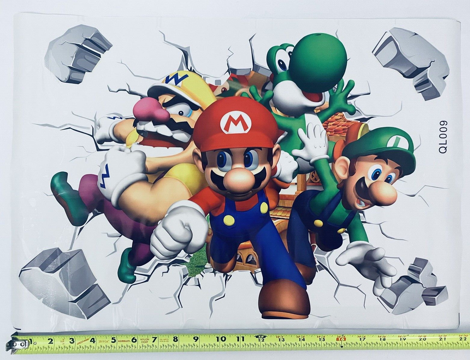 Super Mario Brothers Removable Wall Sticker 21"x 14.5" 3D Decal Kids Home Decor