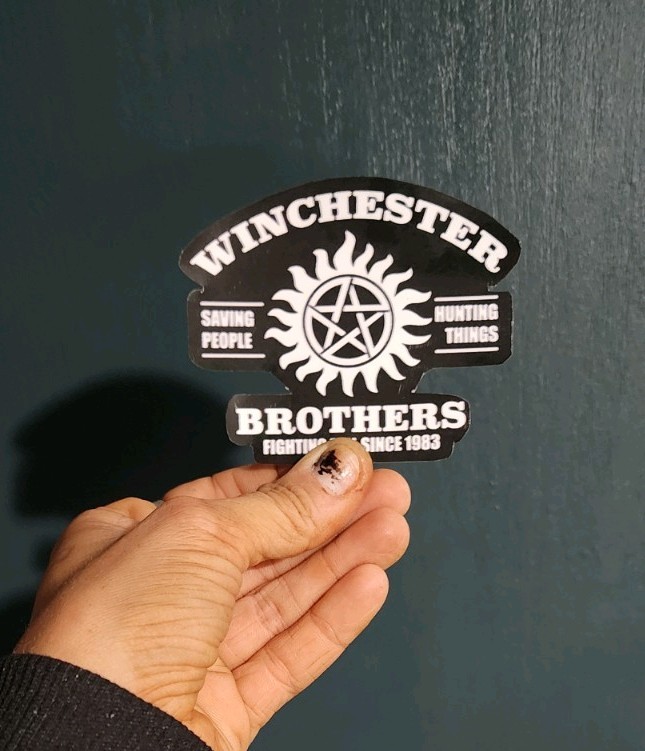 Winchester Brothers “Saving People, Hunting Things” Sticker | 4×3 in