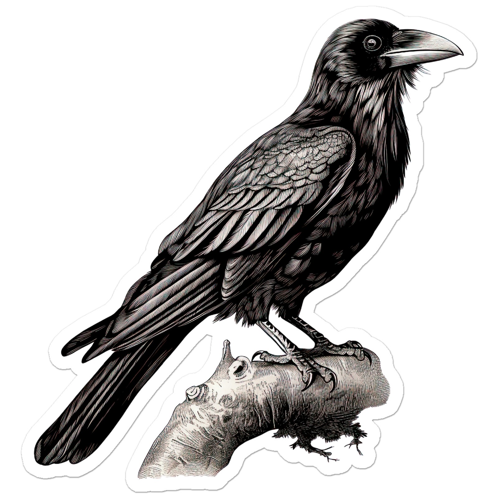 Crow Raven Bird – Vinyl Decal Sticker – Car Window Laptop – ebn11798