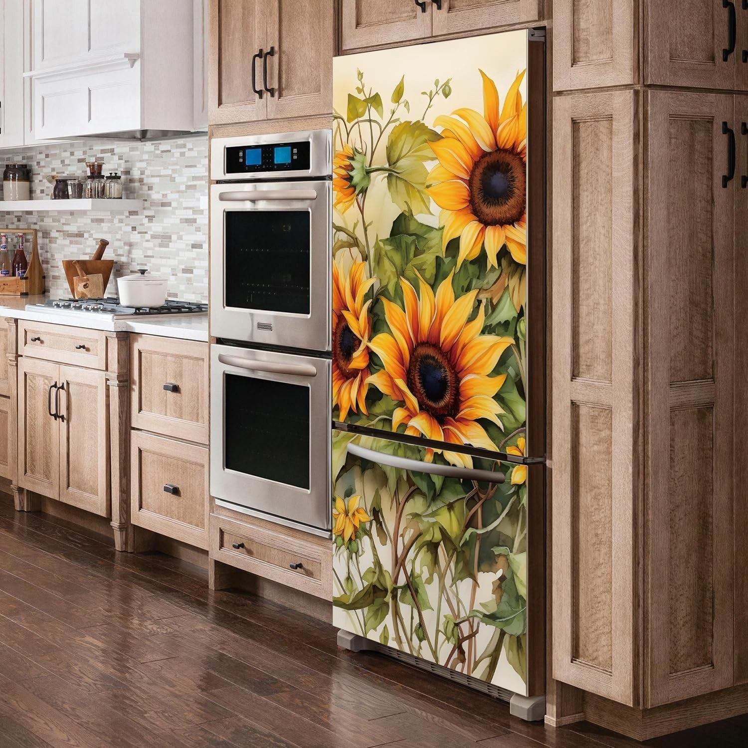 Vintage Self-Adhesive Fridge Door Mural with Tools for Kitchen, 11.25" x64.17…