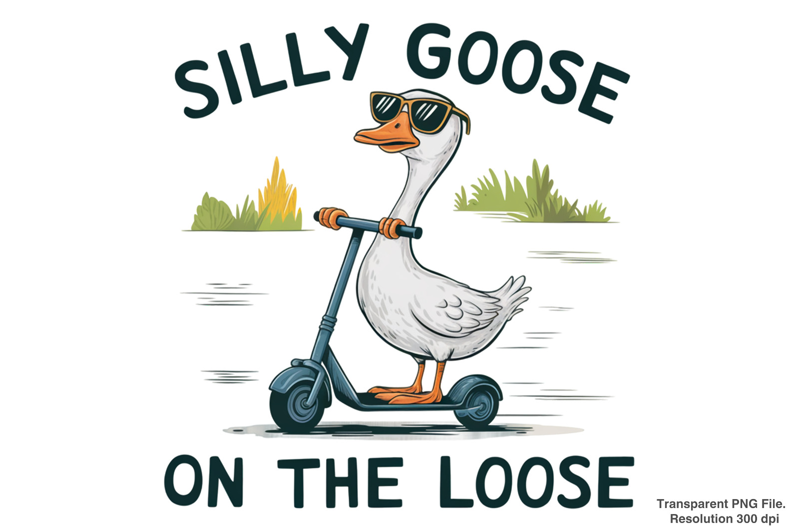Silly Goose on the Loose Sticker Car Truck Wall Mirror Phone Tumbler Bumper Wind