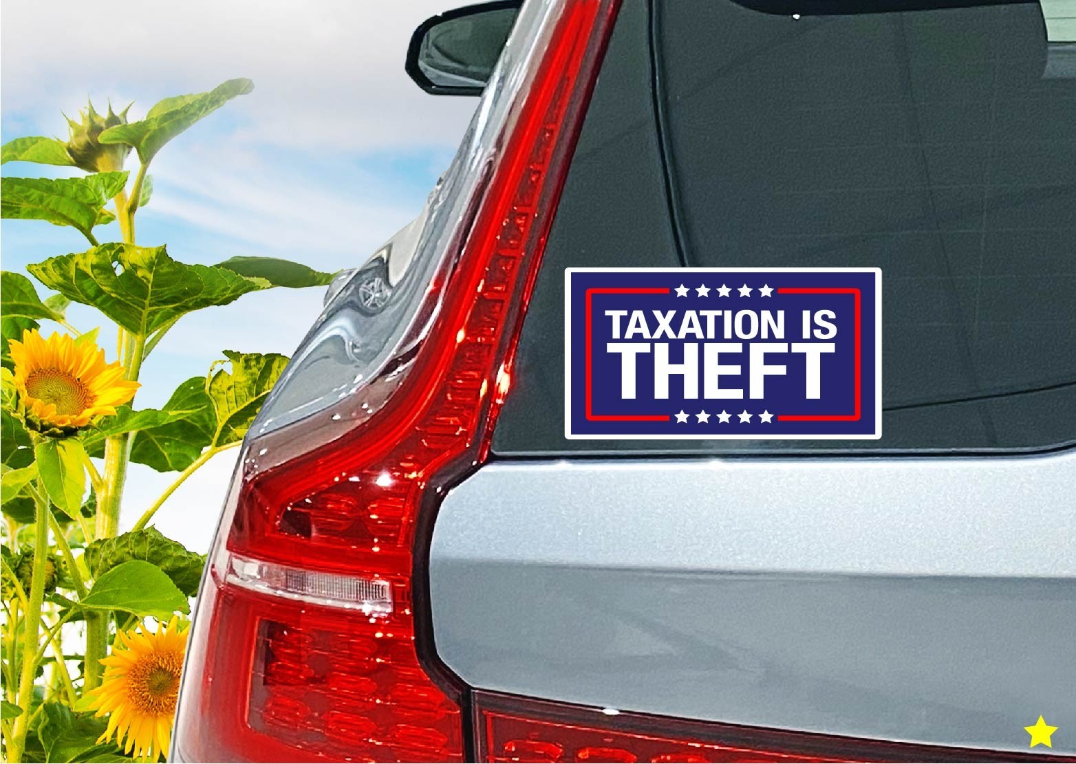 Taxation is Theft Decal Sticker No Taxes Property Income Government Trump MAGA