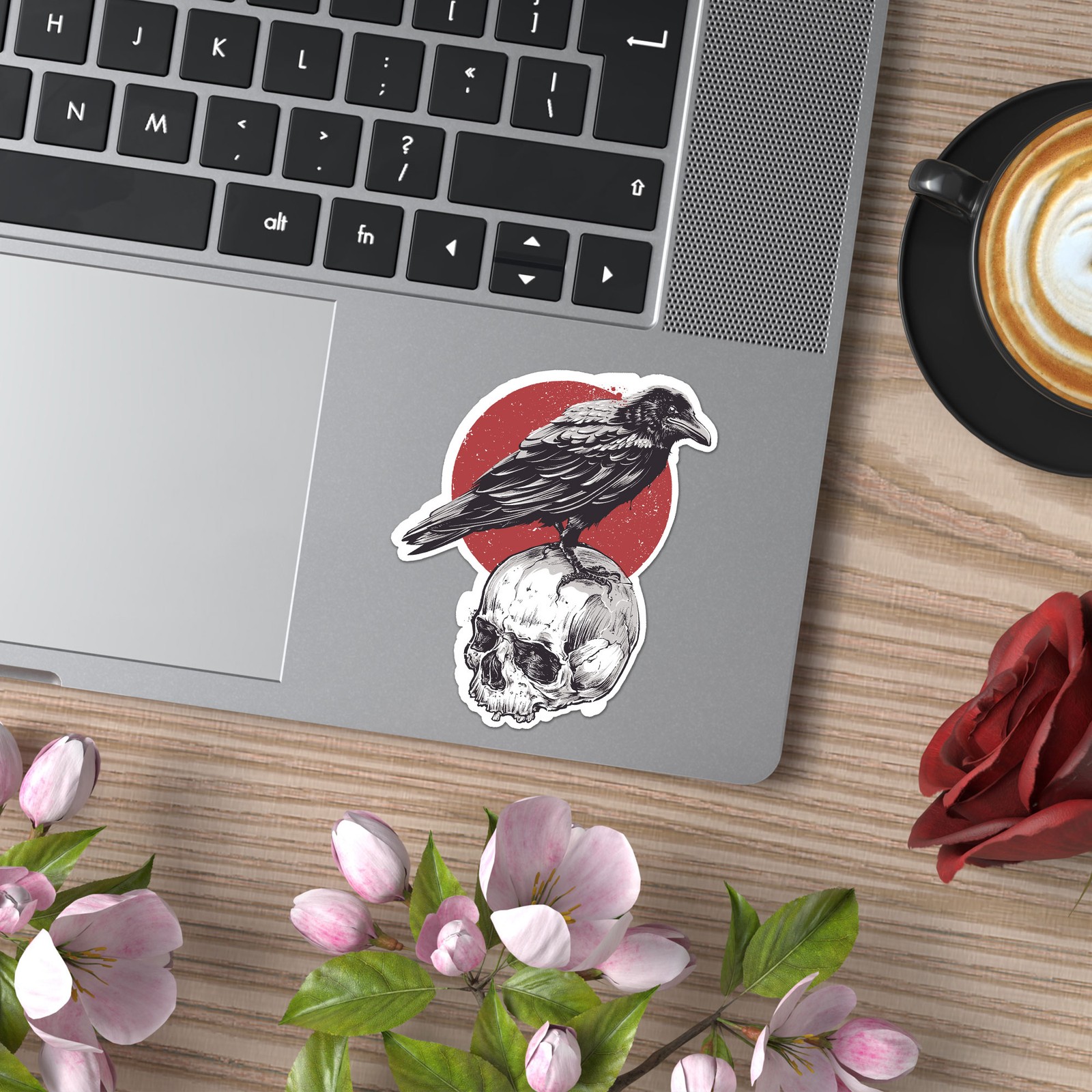 Raven Crow Skull – Vinyl Decal Sticker – Car Window Laptop – ebn8940