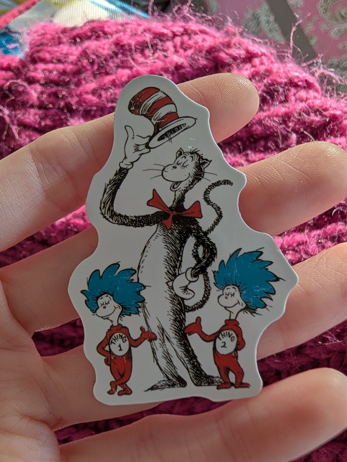 Dr. Seuss Sticker, Cat in hat, Thing 1, Thing 2