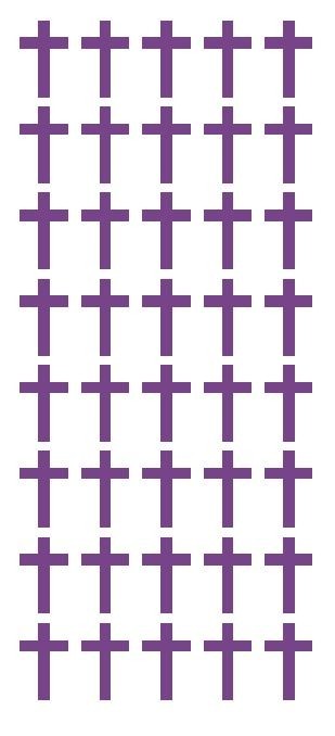 1" Lavender Cross Stickers Envelope Seals Religious Church School arts Crafts