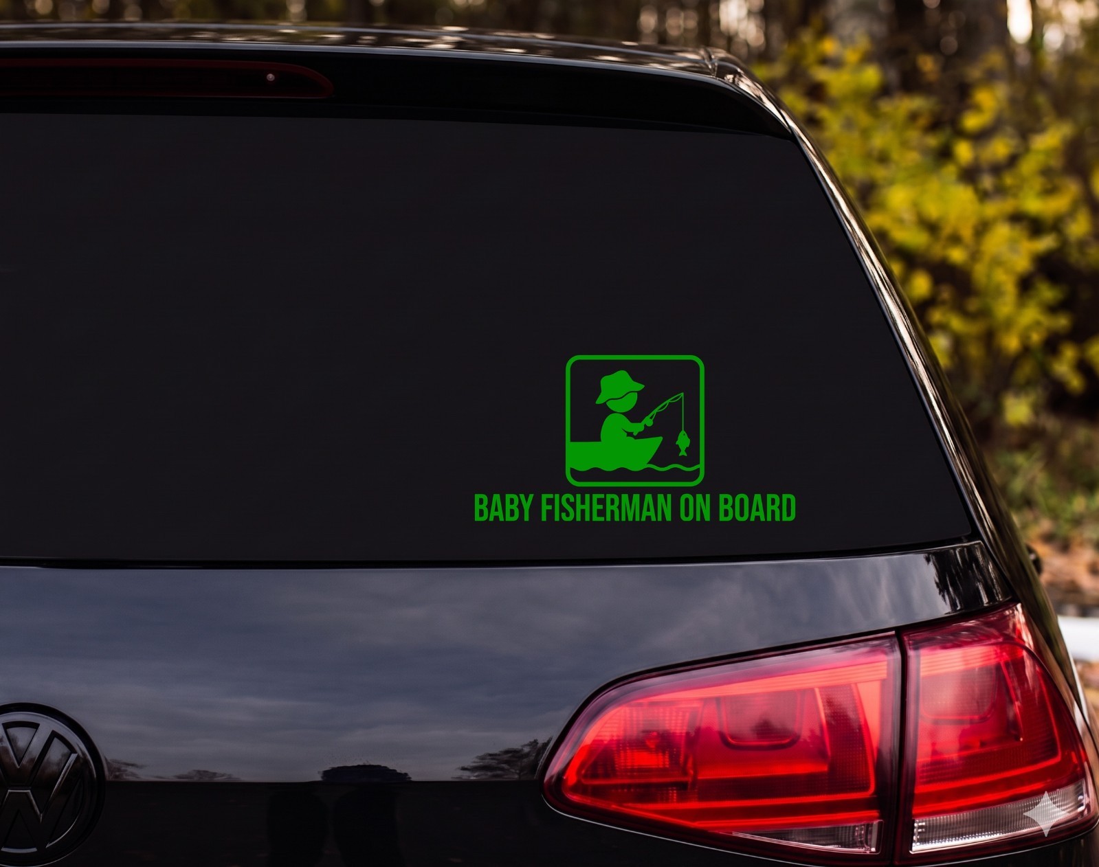Baby On Board Fisherman Fun Vinyl Decal Sticker Car Window | New Baby Gift