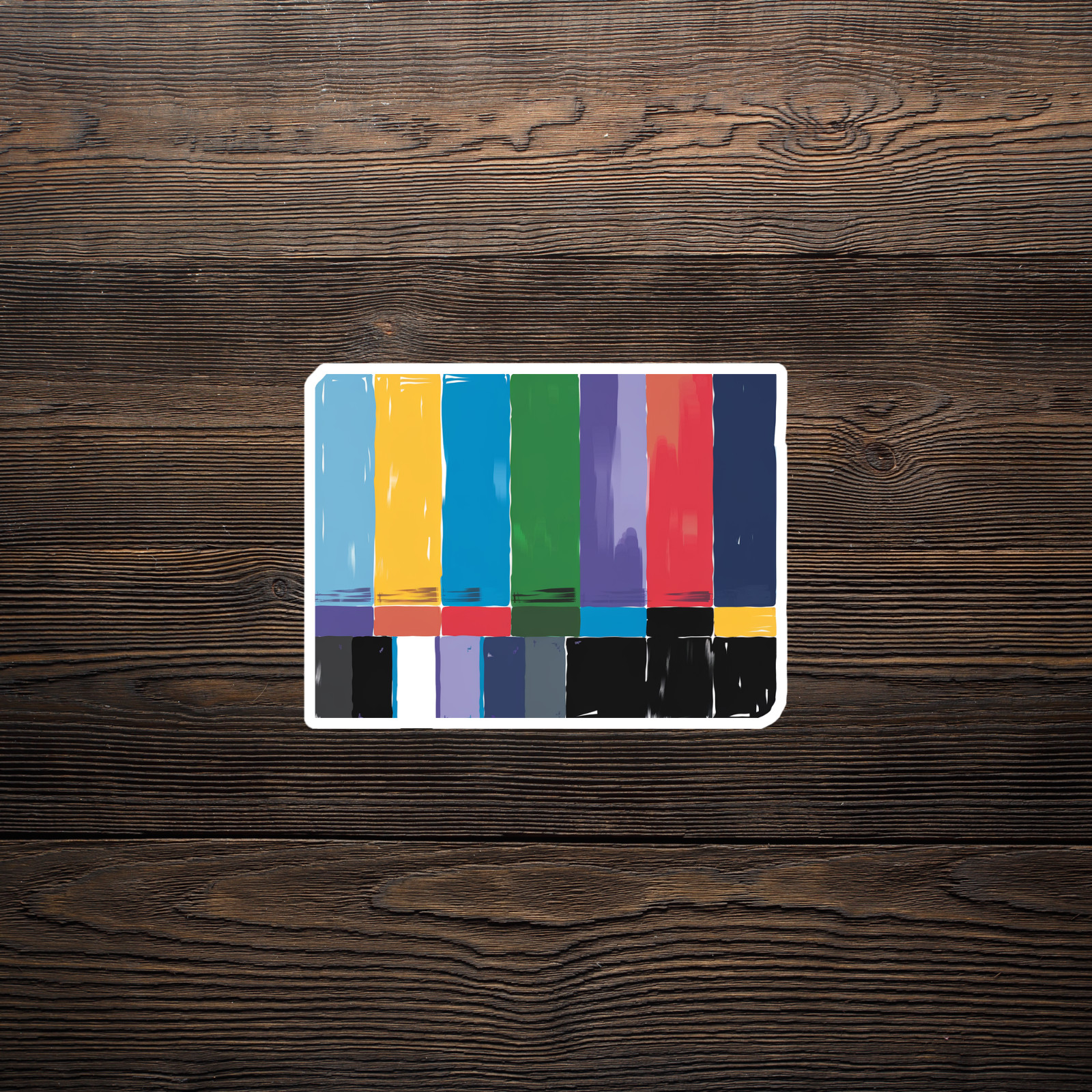 Colorful Abstract Art Stickers, Aesthetic Rainbow Palette Decals for Journaling