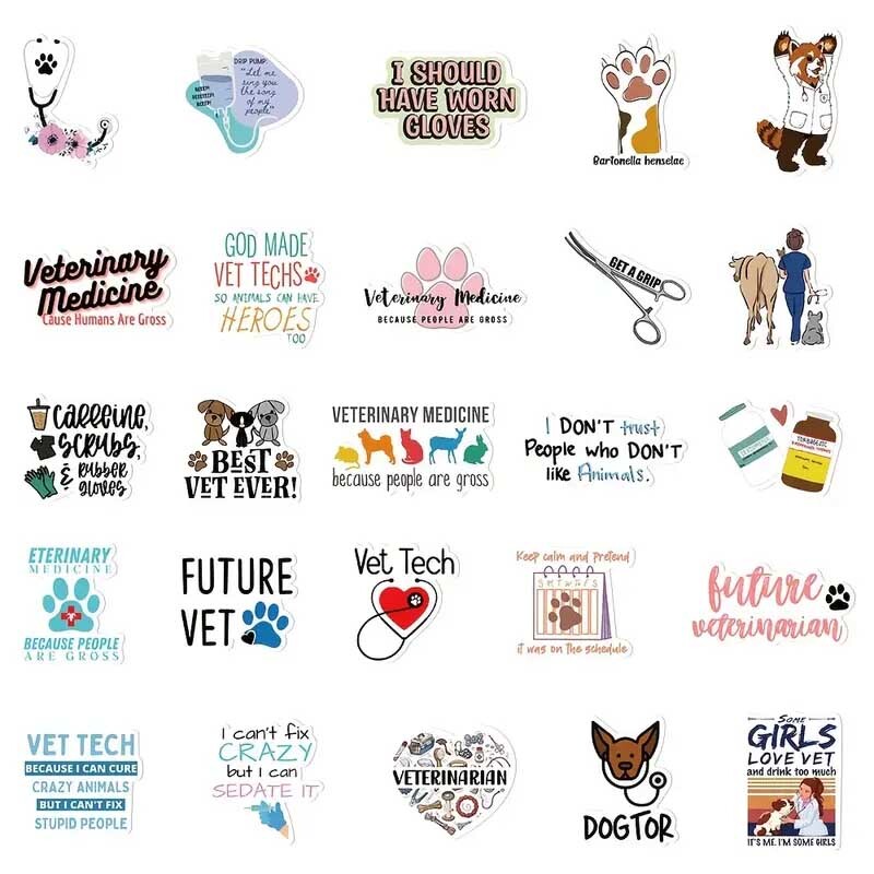 VET Vinyl Stickers [A]Future VETERINARIAN Animal Doctor DOG CAT~WATERPROOF Decal