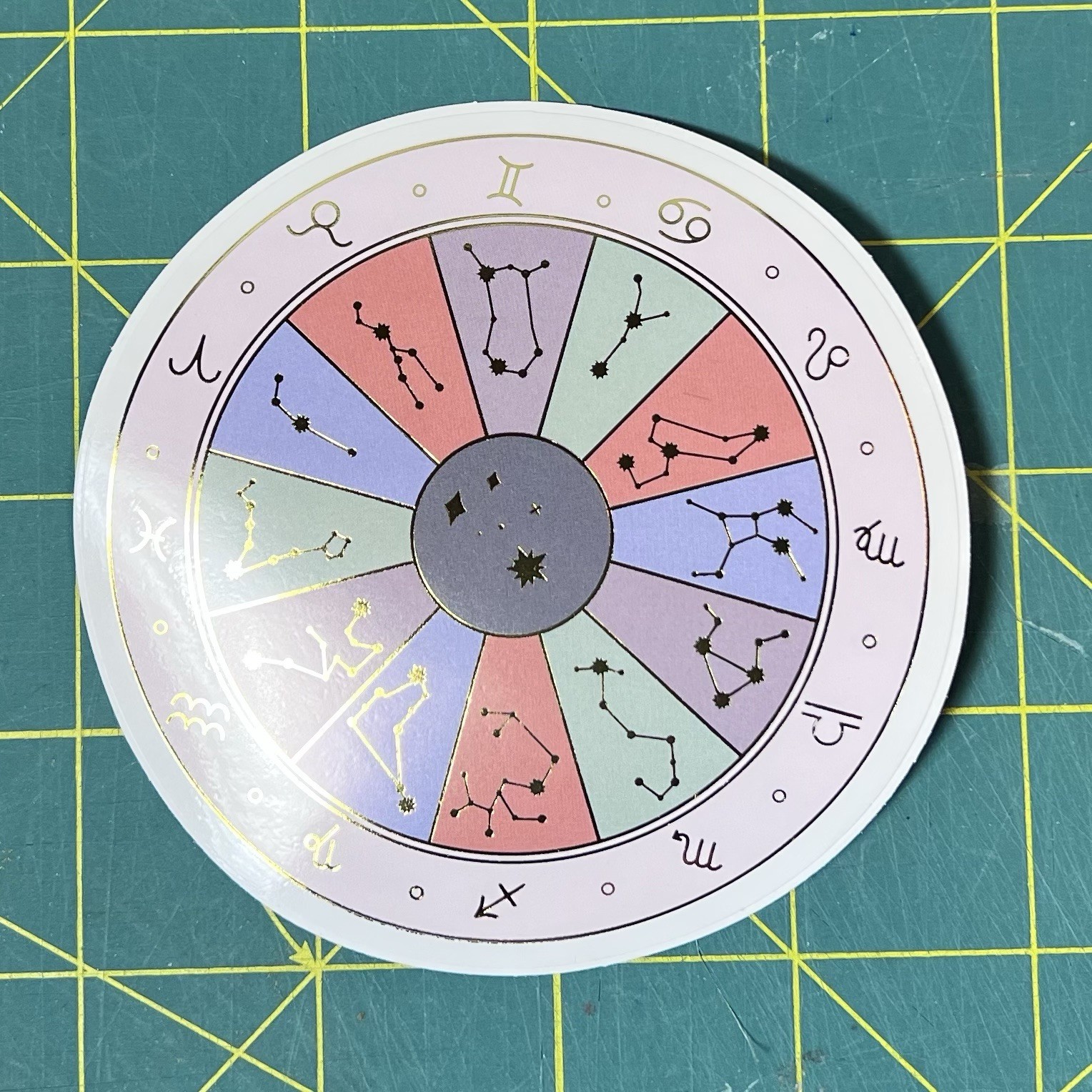 Zodiac Symbol Vinyl Diecut Sticker UV Fade Resistant Dishwasher Safe 3.5” X 3.5”