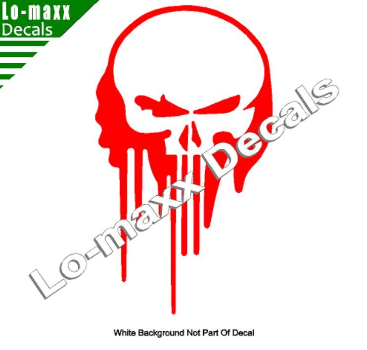 Punisher Skull Death Head Graffiti Art High Performance Die Cut Vinyl Decal