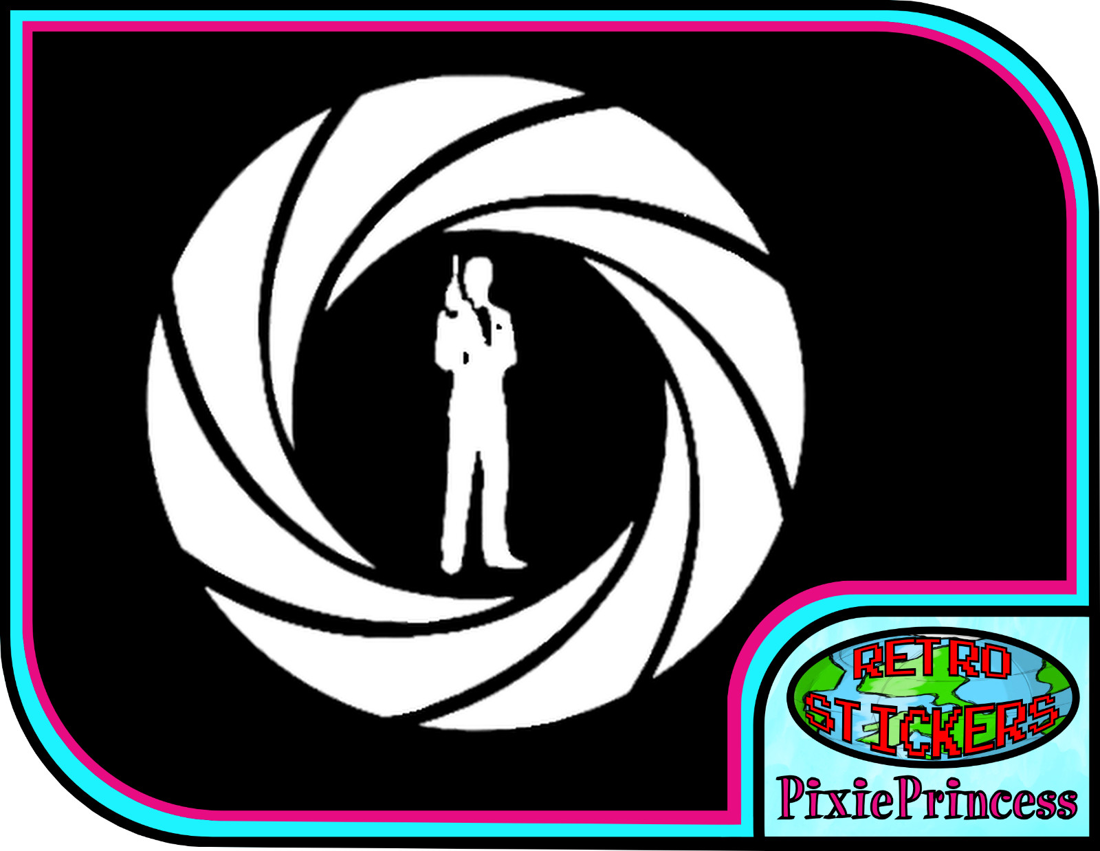 007 James Bond A Vinyl Sticker Laptop Car Van Truck Wall Art Poster Window Movie