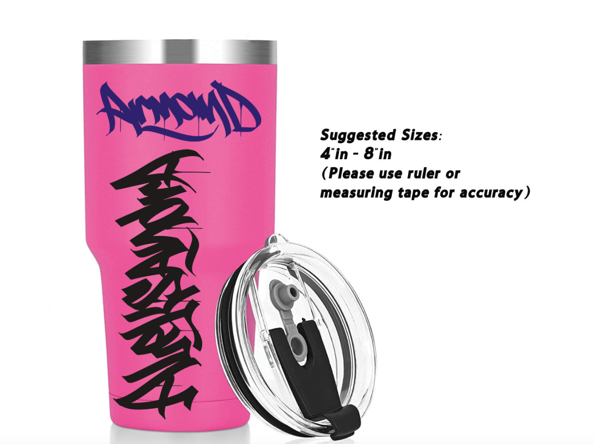 Custom Personalized Graffiti Tag Name Decal Sticker for Car Window Tumbler Wall