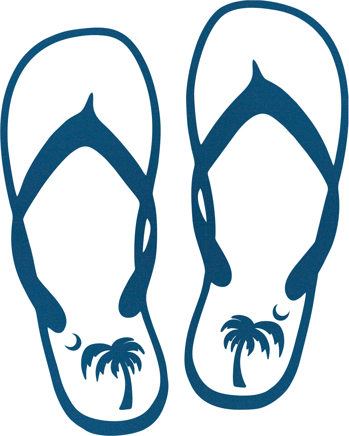 Flip Flops Vinyl Art Decal Sticker Car Truck RV Door Window Wall Laptop Tablet