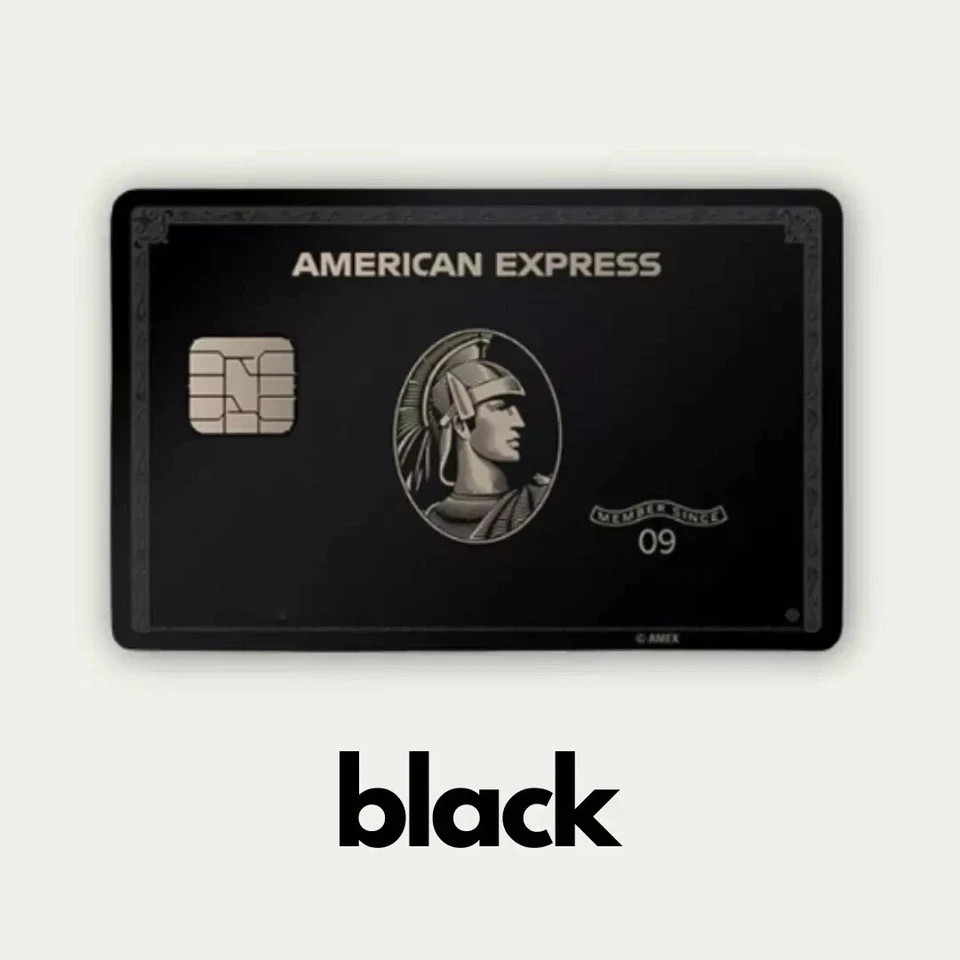 AMEX AE Credit Card Skin Sticker Cardskins Vinyl Black Gold Platinum or set of 3