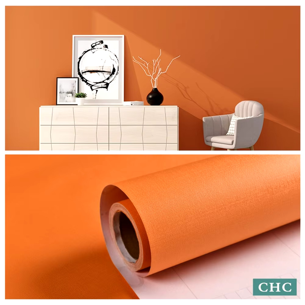 Macaron Thick Self-adhesive Wallpaper Solid Color Vinyl PVC Sticker Waterproof