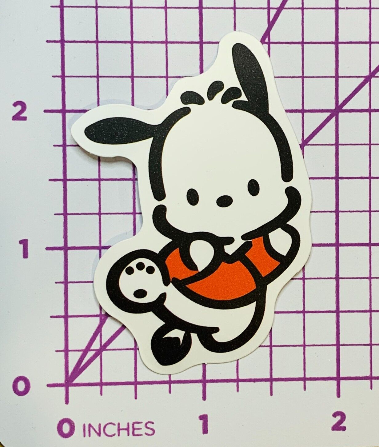 Pochacco Leaping in the Air Waterproof Resilient Vinyl Decal Sticker Bomb Sanrio