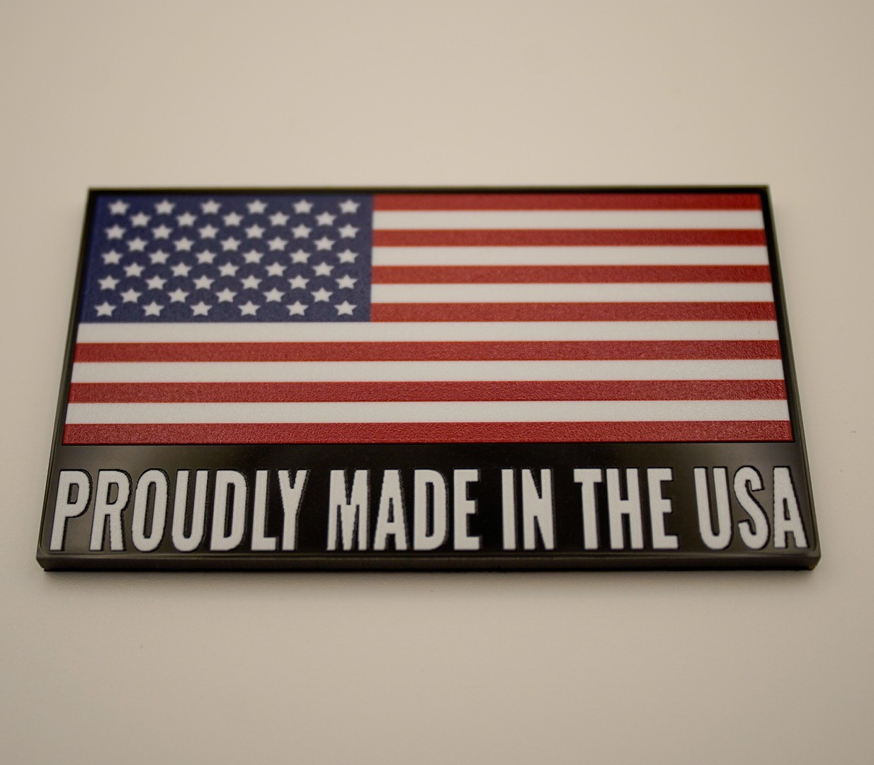 Made In The USA 3D Acrylic Emblem Badge American Flag Toolbox Garage Fenders 2PC