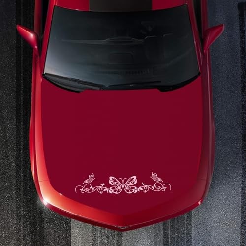 Fun Note Graphic car Stickers Butterfly Creative Decoration Hood Door Rear Pink